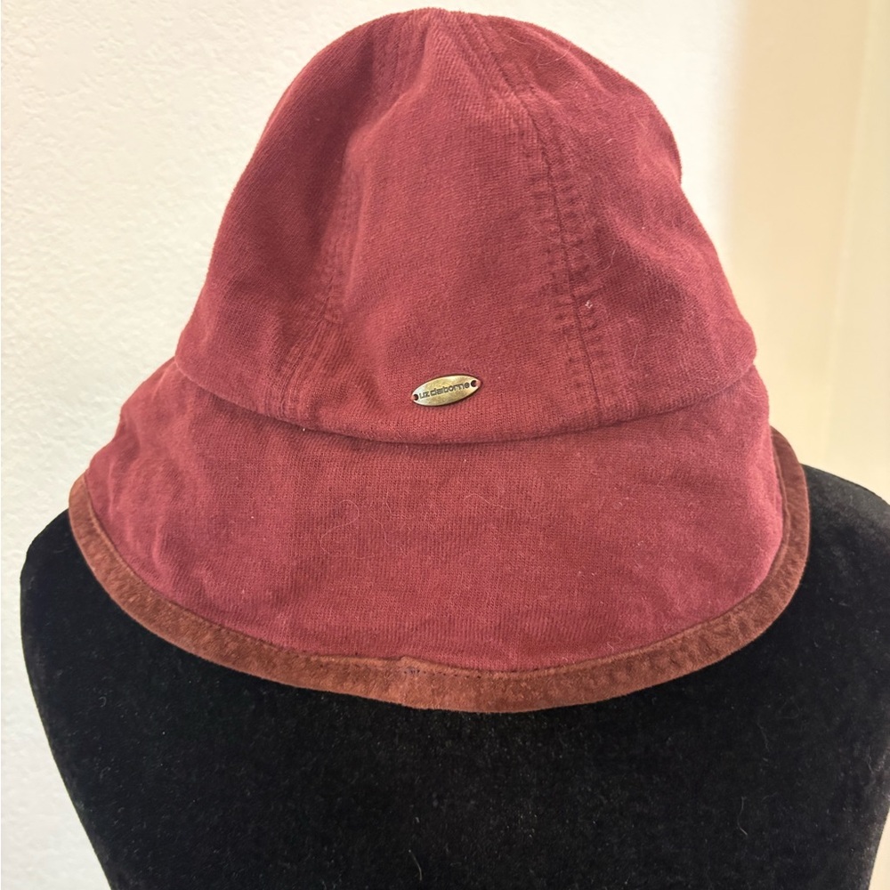 Liz Claiborne Y2K Burgundy Hat with Dark Trim